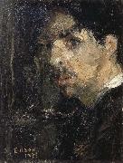 James Ensor Self-Portrait,Called The Big Head Sweden oil painting artist